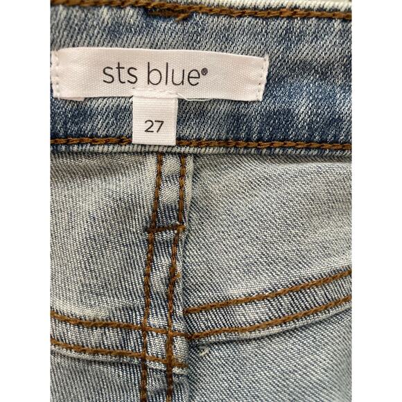 STS Blue Women's Size 27 Aubrey 9" Mid Rise Cut Off Shorts Light Wash Denim NWT - Picture 7 of 11